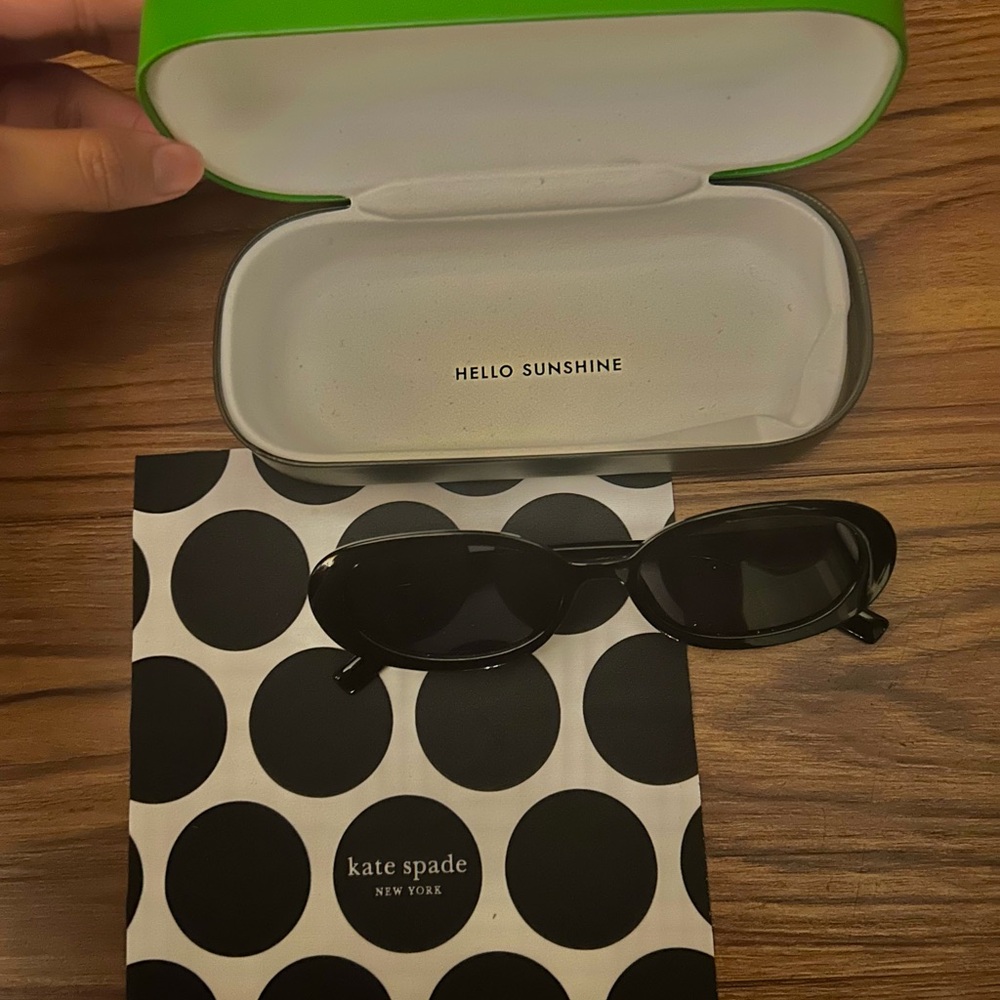 Kate Spade Black Oval Sunglasses